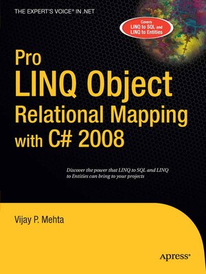 cover image of Pro LINQ Object Relational Mapping in C# 2008